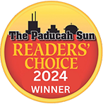 2024 Paducah Sun Readers' Choice Winner badge with cityscape silhouette.