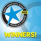 2025 West Kentucky Star People's Choice Winners badge with a blue star and bold yellow text.