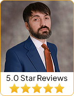 Image of Attorney Andrew Leonard with 5 star reviews - Leonard Law Firm